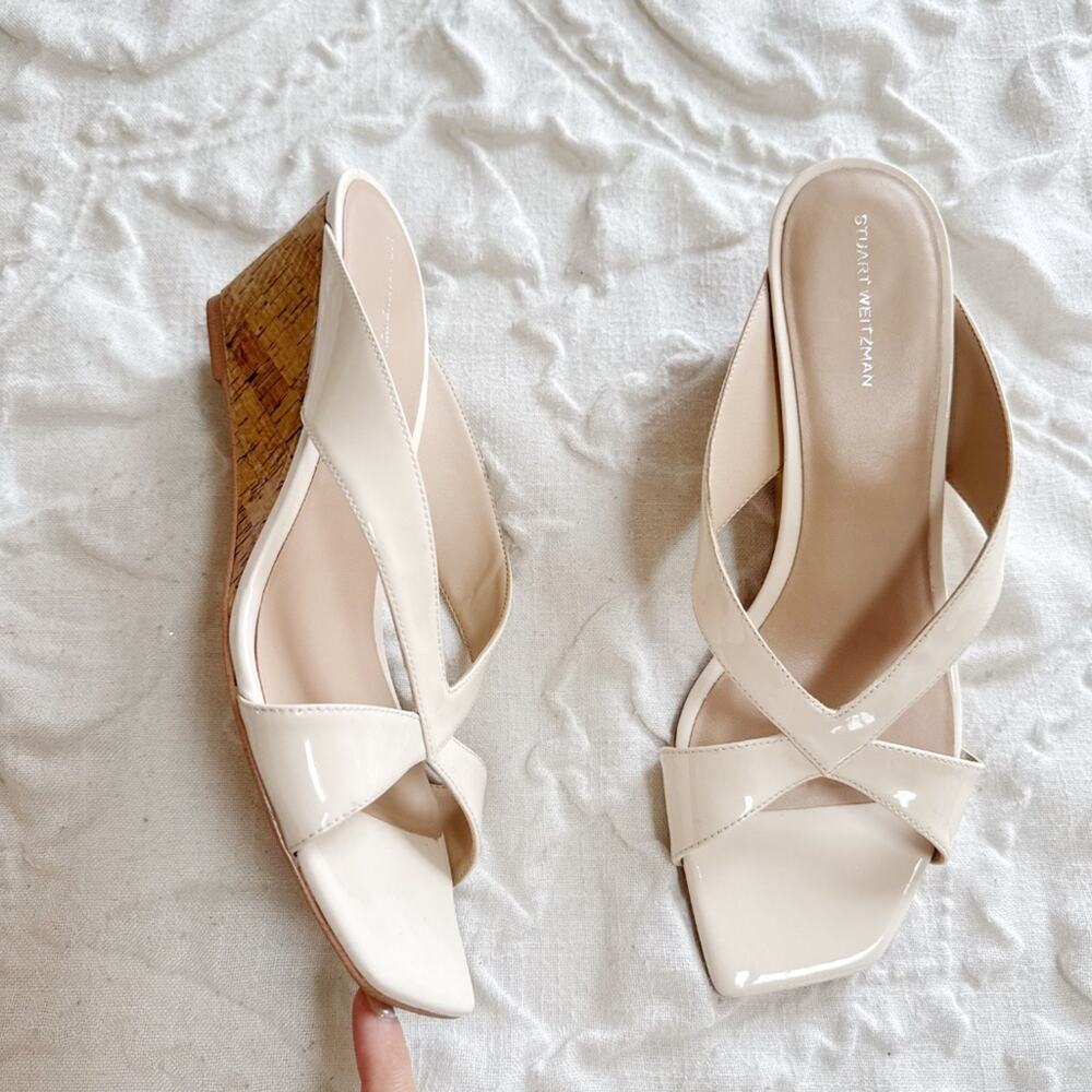 Stuart Weitzman Miami Wedge Slide Sandal Size 10 - Picture 4 of 10